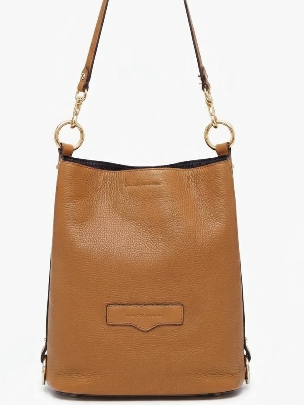 Rebecca Minkoff Camel Leather  Bucket Shoulder/ Cross body Bag/ Gold Hardware